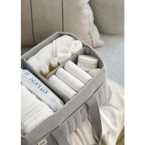 Mamas & Papas Mamas & Papas Nappy Caddy - Grey Waffle 1
