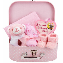 Baby Box Shop Baby Girl Gift Set Newborn Essentials in a Keepsake Box - All-in-O