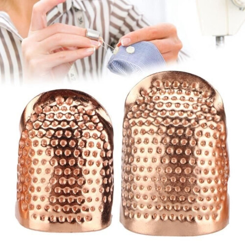 Sonew Thimble Finger Protector Retro Metal Thimble Adjustable Finger Protector DIY Tools 1