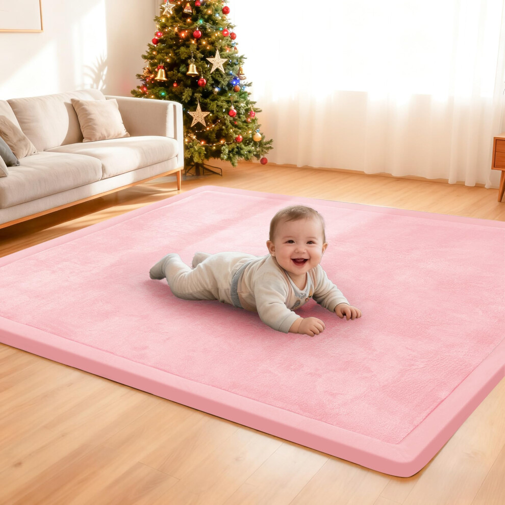 Acomopack Baby Play Mat, 3.5Cm Thick Memory Foam Crawling Mat, Coral Velvet Acti