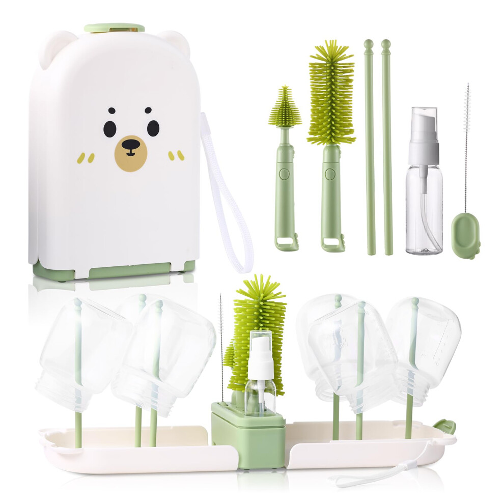Hranio Baby Bottle Brushes For Cleaning Baby Bottle Cleaner Brush Travel Steriliser For
