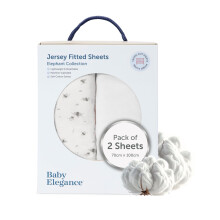 Baby Elegance Travel Cot Sheets Pack of 2 | 70 x 100 cm Baby Travel Cot Sheets F