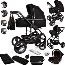 Baby Pram Pushchair Buggy with Car Seat Lightweight Stroller Folding Strollers 3