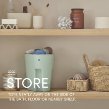 Shnuggle Ellie Bath Toy Storage Scoop & Organiser | Baby & Toddler Bath Toy Dryi