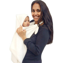 Cuddledry Hands Free Baby Bath Towel | Luxuriously Soft Bamboo & Cotton Hooded Baby Towel | Apron Towel for Safe Babies Bathtime | Perfect Newborn Gi