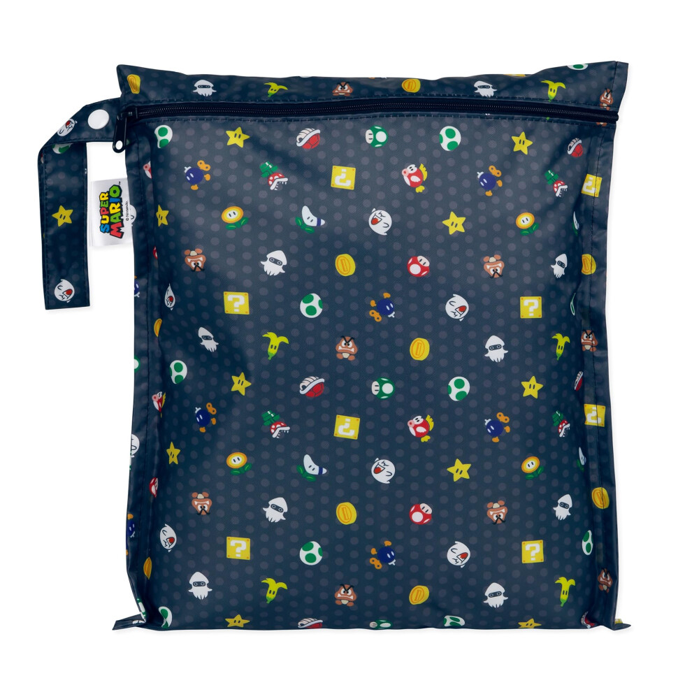 Bumkins Waterproof Wet Bags For Baby, Nintendo Super Mario, Travel, Swimsuit, Cl