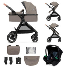 Kinderkraft ESME 3-in-1 Car Seat with Mink PRO I-Size Baby Carrier, Travel Syste
