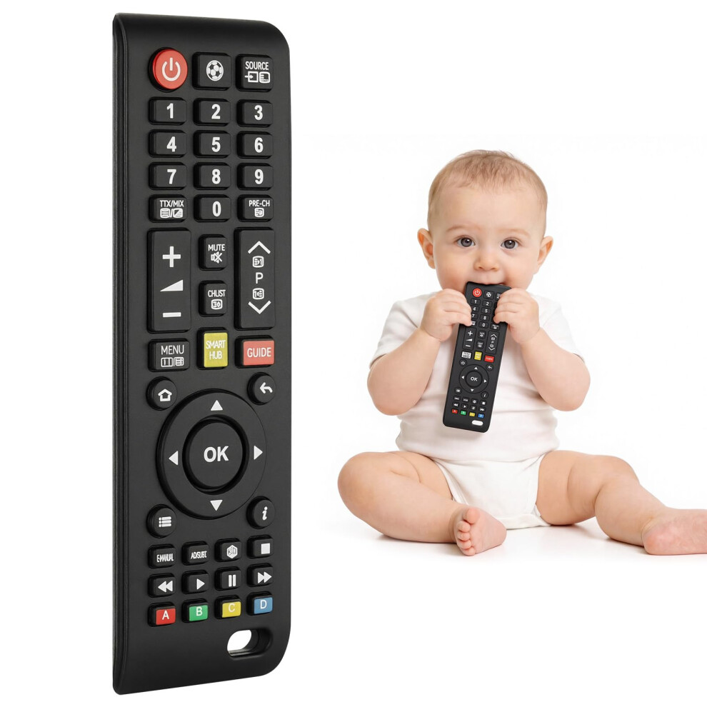 Diuli Baby Teething Toys 1 Pack, Remote Control Shape Silicone Teether For Babie
