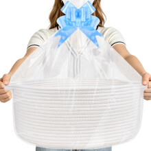 Lotvic 43x32x18cm Large Gift Basket, Hamper Kit, Empty Hamper Basket with Cellophane Bags and Pull Bows, Rope Gift Baskets with Handles, Woven Gift B