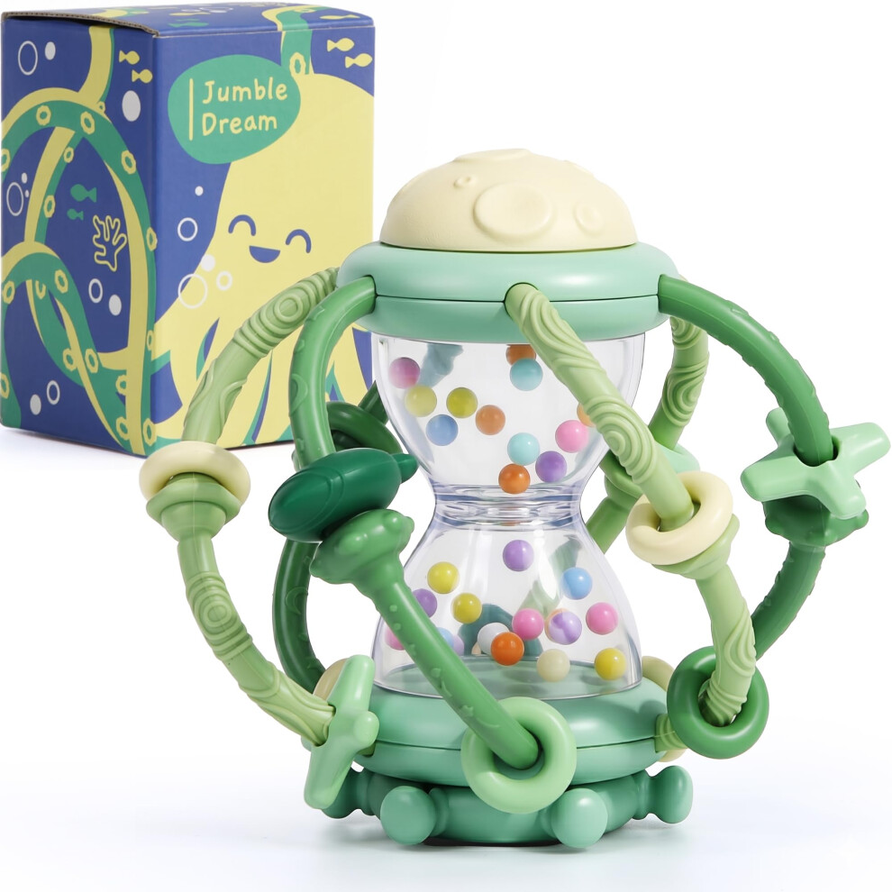 Jumble Dream Baby Teething Toy & Rattle By – Bpa-Free Teether Silicone Sensory T