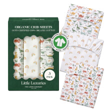 100% Organic Cotton Cot Bed Sheets (3-Pack) – GOTS Certified, Soft Fitted Sheets