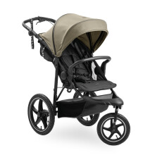 hauck Runner 3, Olive Heavy Duty All-Terrain Stroller with Handbrake, XL Sunshad