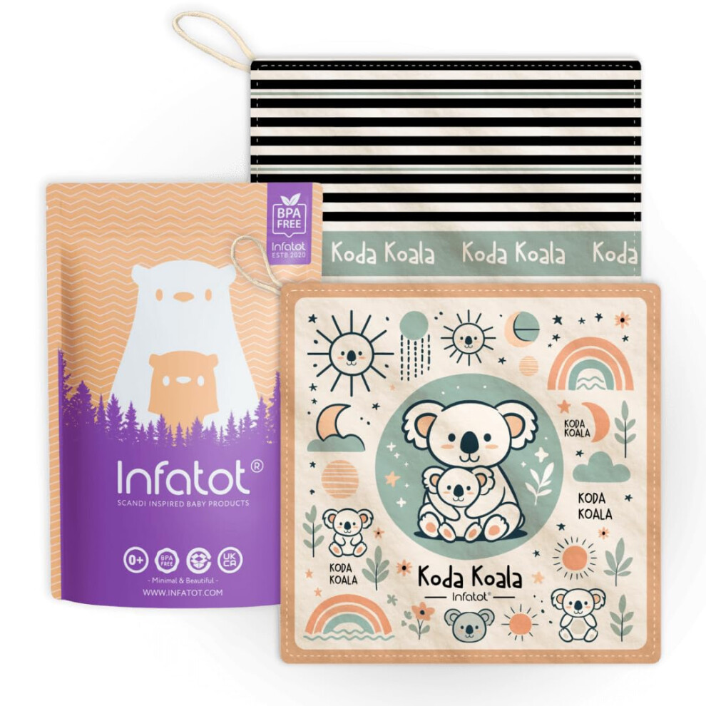 Infatot Crinkle Sheets Teething Toys For Baby 2-Pack – Bpa-Free, Safe Chew Toys