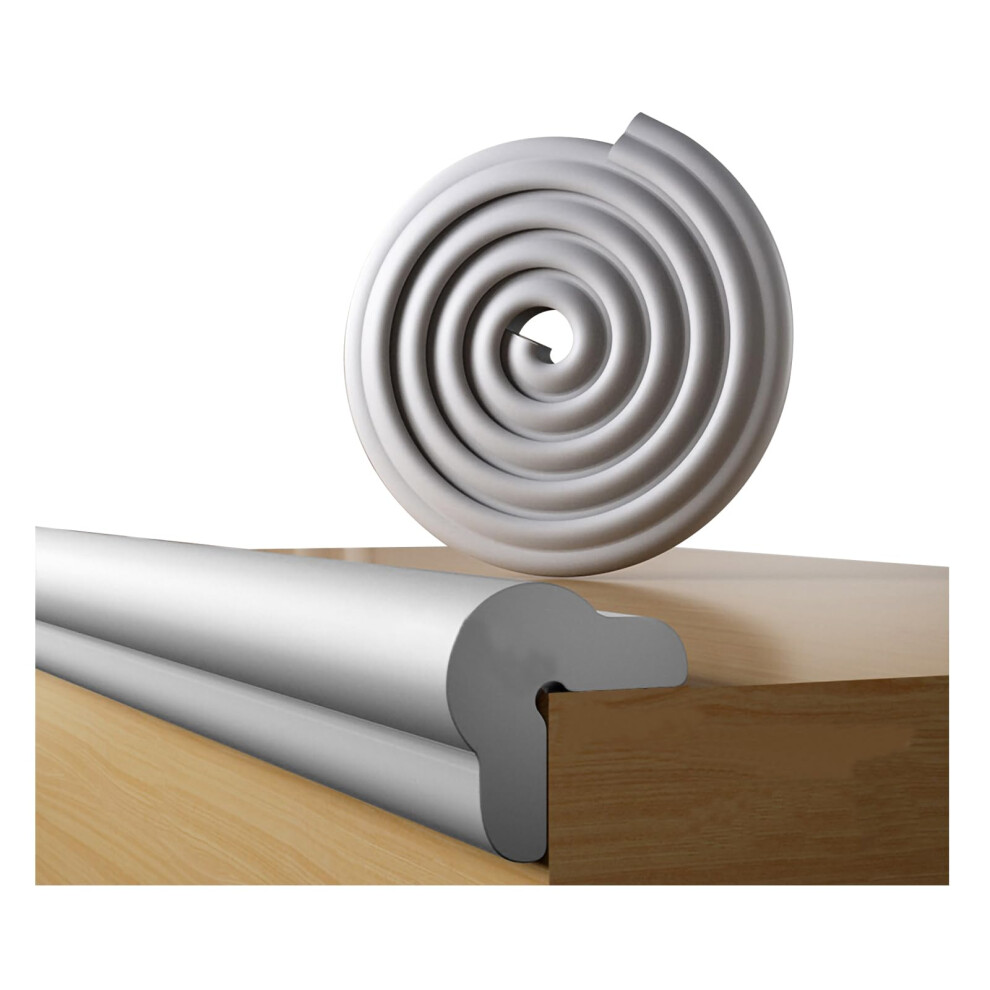 Fozobaiy Safety Edge & Corner Guards, Grey,2M Tables Child Baby Proof Foam Bumpers