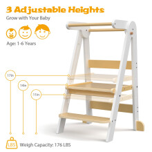 Foldable Wooden Step Stool for Kids Folding Learning Child Steps Stool
