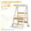 Foldable Wooden Step Stool for Kids Folding Learning Child Steps Stool 1