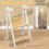 Foldable Wooden Step Stool for Kids Folding Learning Child Steps Stool 5