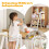 Foldable Wooden Step Stool for Kids Folding Learning Child Steps Stool 4