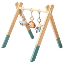 Nuby Animal Adventures Wooden Play Gym – Activity Baby Suitable from Birth with