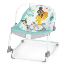 Bright Starts Wild Vibes Infant to Toddler Rocker with Vibrations, Unisex, Newbo
