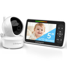 Babystar Baby Monitor with Camera and Audio, 5" Large Screen No WiFi, 3000mAh Ba