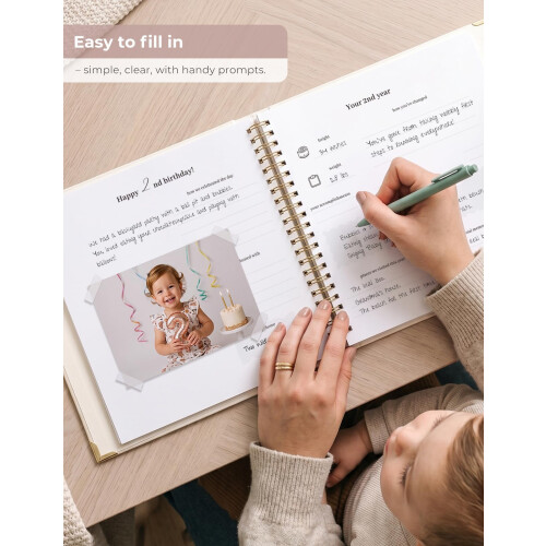 Hello Baby Memory Book, Milestone Record Journal & Scrapbook from Birth 1
