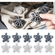 Set mit 10 Silikonbällen in Schneeflockenform zur Entfernung von Tierhaaren (Hunde und Katzen) - Wiederverwendbar und