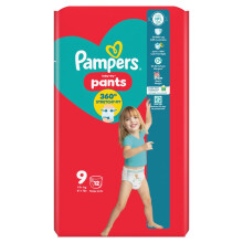Pampers Baby-Dry Nappy Pants Size 9, 12 Nappies, 19kg+, Carry Pack