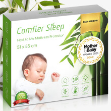 Next to Me Crib Mattress Protector 51x85cm – Award Winning – Waterproof Bamboo F