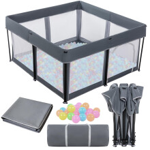 Lexixi ibao Foldable Baby Playpen with Mat,50"50" Collapsible Playard for Babie