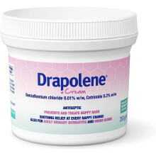 Drapolene Antiseptic Cream Anaesthetic Healing Prevents Relief Rash, 350g