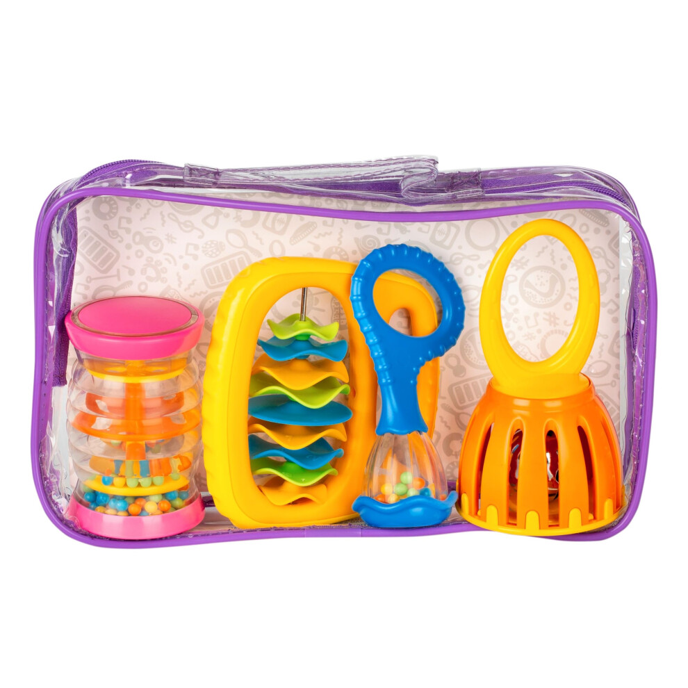 Halilit Baby Band Musical Instrument Gift Set. 4 Piece Musical Sensory Set Inclu
