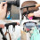 Buggy Clips - 4 Pcs PU Leather Adjustable Pram Hooks for Bags, Pram Clips with A 5