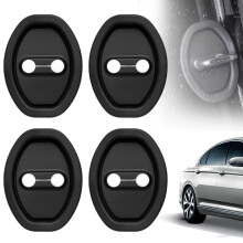 Car Door Lock Covers 4Pcs - Universal Silicone Anti-Rattle Noise Reduction Protectors | Shock Absorption Silent Guards for Cars, SUVs, Vans & Vehicle