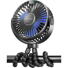 Edosetek Mini Portable Baby Stroller Fan, 4 Speeds Battery Operated Small Handhe