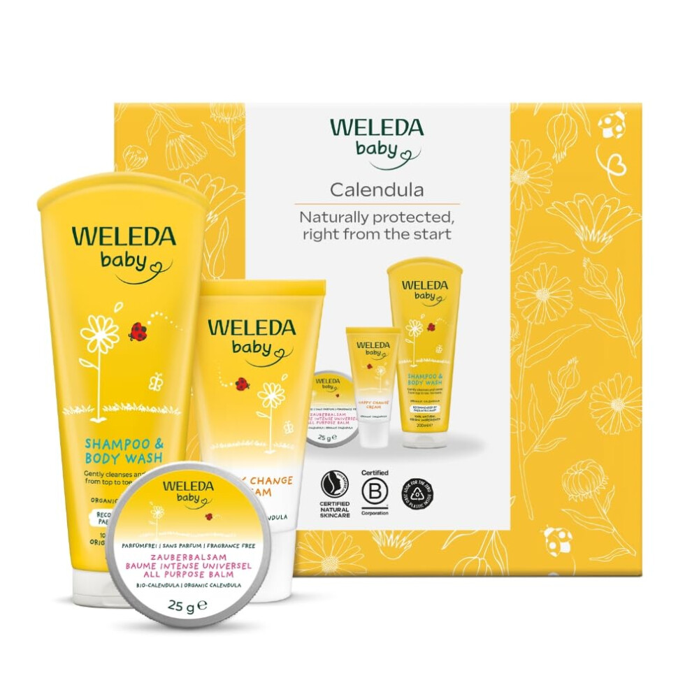 Weleda Baby Set, 3In1 Baby Skin Care Gift Set, Dermatologically Tested, Certifie