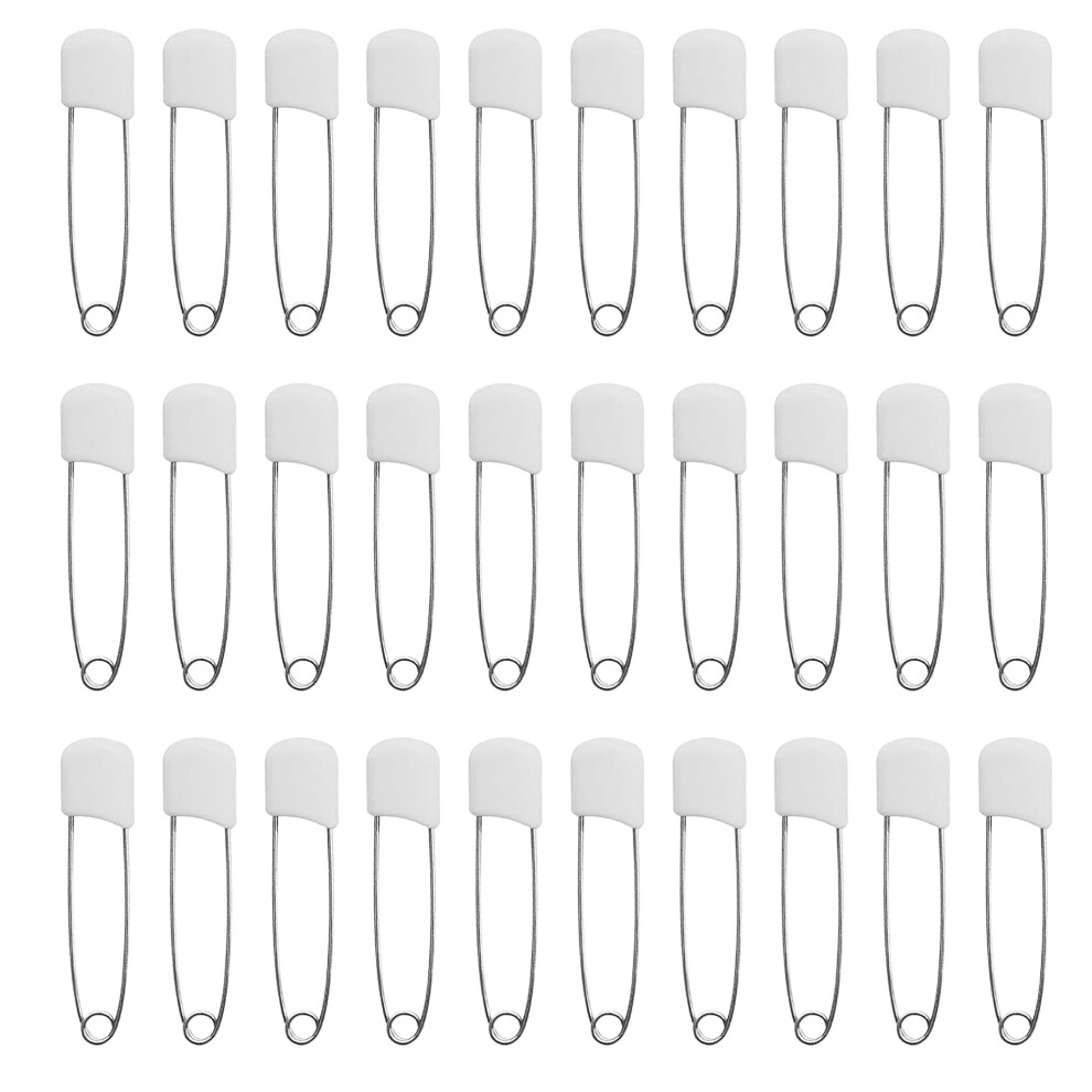 Xwydz 30 Pcs Nappy Pins Safety Lock, Safety Pins For Clothes And Nappy, 2.2 Inch Diape