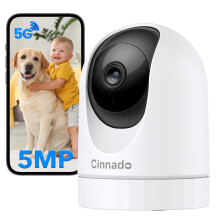 Cinnado 5G Indoor Camera - 5MP Baby Monitor Camera with APP, CCTV Camera, 5G/2.4