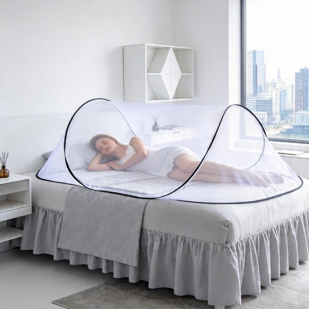 Zmcvoe Foldable Mosquito Net, Ultra Light Pop-Up Mosquito Net, Portable Camping Tent, F