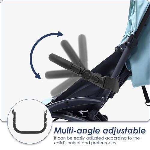 Bumper Bar for Stroller, Adjustable Angle Armrest Handlebar Crossbar, Stroller A 2