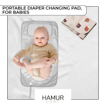 HAMUR HOME Premium Foldable Changing Mat Waterproof 40 x 70cm Reusable