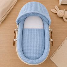 For Your Little One Moses Basket Bedding Set – Waffle & Dimple Designs with Hood