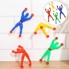 25 selbstklebende Kletterfiguren für Fenster, dehnbares Spielzeug