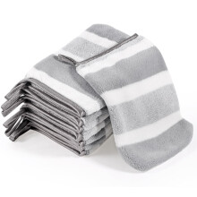 PHOGARY 8 Pack Microfiber Face Mitt Wash Cloth, Super Absorbent Washcloths for Body Face, Baby Kids Coral Fleece Bath Towels Wash Cloths, Reusable Fa