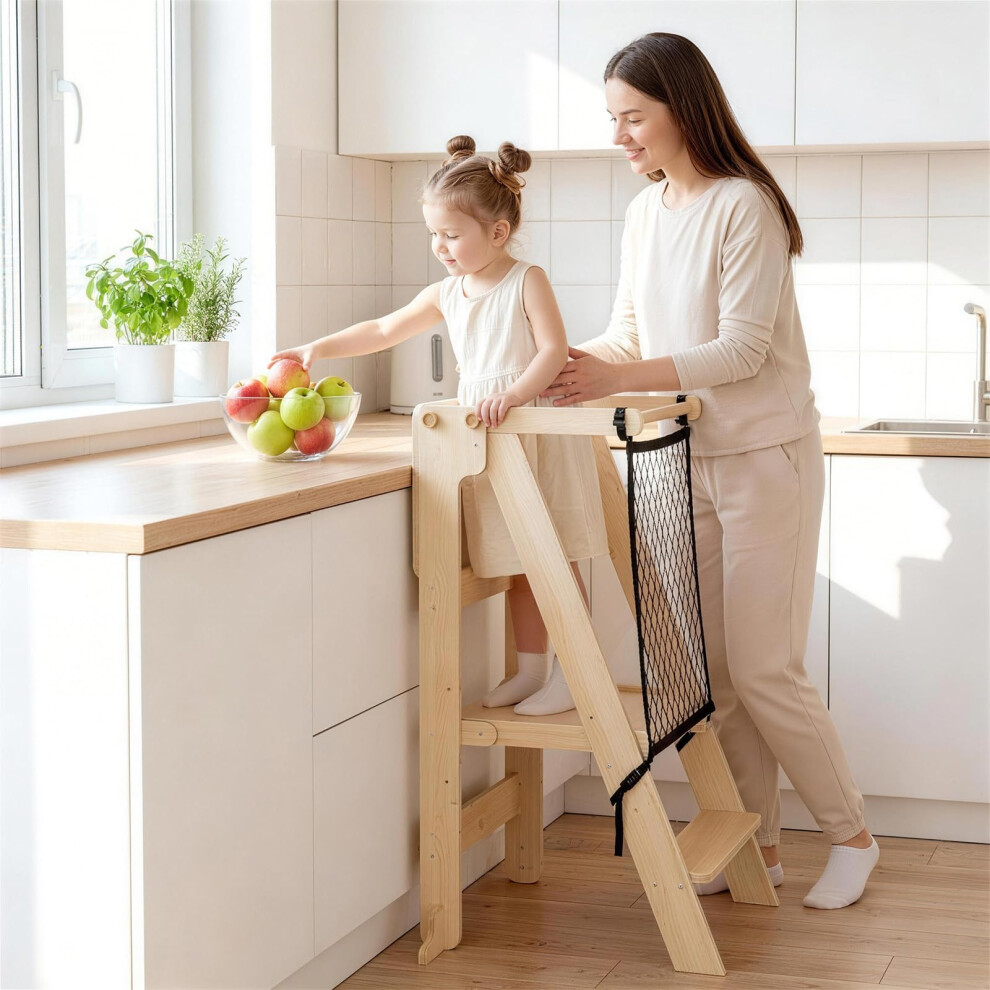 Beisty Toddler Standing Tower Step Stool - Stable Height Adjustable Kids Toddler Stool