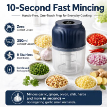 Household Electric Garlic Crusher and Chopper 350ml Garlic Mincer Elec