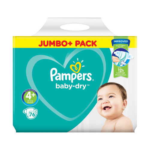 Pampers Pampers Baby Dry Nappies, Size 4 Plus