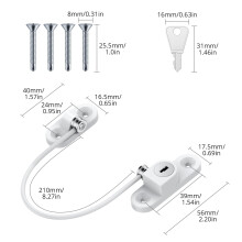 8 Pack Window Locks for UPVC Cable Window Opening Restrictors Child Sa