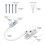 8 Pack Window Locks for UPVC, Cable Window Opening Restrictors, Child Safety Win 2