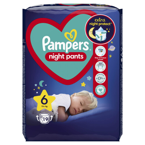 Pampers Prima Culotte Pour bébé 6 Tailles 19 pièces Extra Large Pack 1